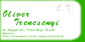 oliver trencsenyi business card
