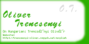 oliver trencsenyi business card